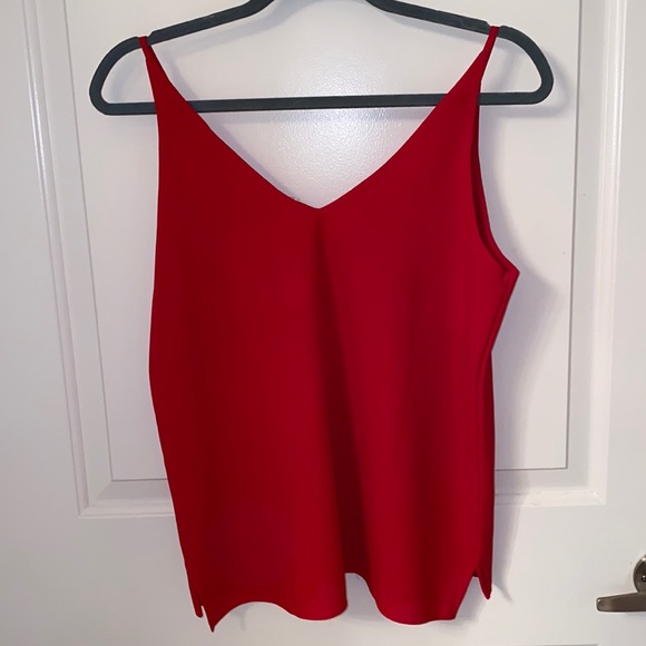 Bright Red Tank Blouse - Picture 2 of 2